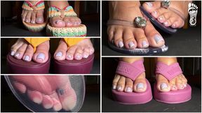 Juliette-RJ Your Foot Fetish Flip Flops Haul Extreme Close UP - FOOT FETISH - SOLO FEMALE - FEET POINTING - FLIP FLOPS - BBW FEET - BRAZILIAN GODDESS - FLOOR POV - GOONING - WIGGILING TOES - TOE POINTING - WEDGES