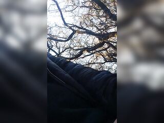 T-girl fapping outdoors