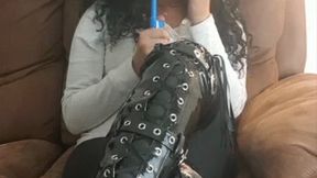 Smoking In My Goddess Boots