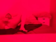 16 masturbating in my bed enjoying a huge dildo anal destruction