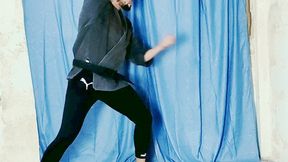 I kicks his groin wearing heels