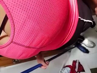pulling out maid's huge breast part 2