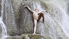 Fishnet Hottie Monika Fox Gets Soaked at the Public Waterfall
