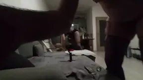Hot MILF dominates boyfriend with strap-on at home