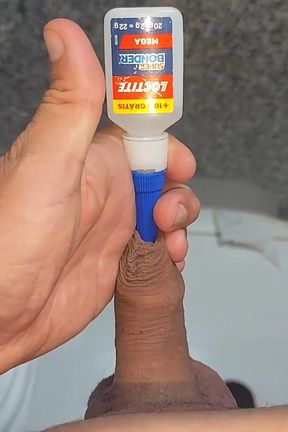 Super Glue on the Glans in the Bathroom at Work.