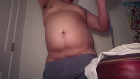 Chubby Muscle Ball Belly Blows up