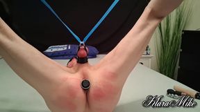 I Hang Him by His Testicles, Spanking His Ass and Cock.