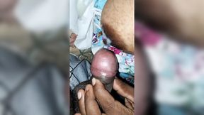 Sri Lankan couple cum on tits, and suck big dick