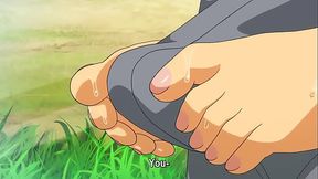 Hentai: busty teen fucked outdoors