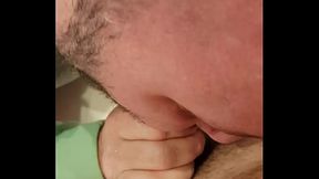 My friend suck me at the work space