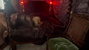 Part 2:- Lanista Bear and Domina Satana Takes Bottom Feeder and Melanie in the Vampire Room. for Some Play Time.
