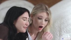 Long-haired babes Jane Wilde and Melody Marks in a wild FFM threesome with Jazmine