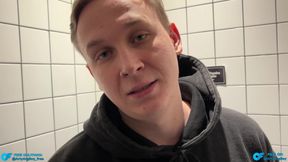 I Caught Straight Guy Jerking Off in Public Toilet and He Fucked me Rough