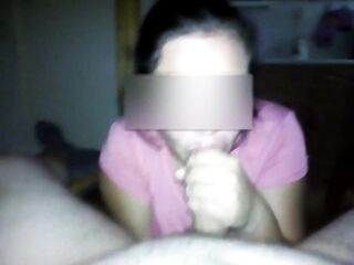 Oral-job brunette hair chunky amateur Slowmotion stepsister suck