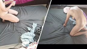 Hot amateur couple &mdash;  wild sex in the bedroom