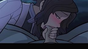 Horny Asian wife gives hot head on rooftop