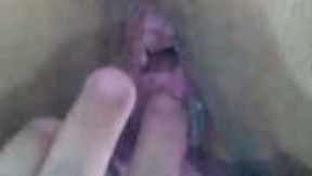 Pussy stroking time with my petite 18 yo French girlfriend