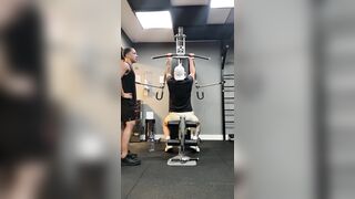 The dark-haired man from the gym gave me a chance and I put jizz-shotgun in him
