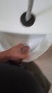 I jerk off in a public bathroom, I cum and I swallow my cum