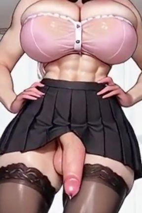 Super Sexy Trans Girl Showing off Her Huge, Drooling Cock in Front of You. Animation Hentai Trans