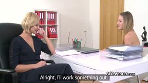 Lesbian Agent Loves Tight Pussy