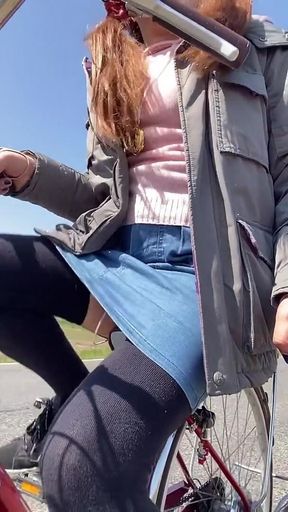 No. 148 Afternoon Cycling with My Pussy on Full Display