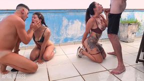 april big ass and maidensplace together for the first time, drinking gallons of piss and breaking throats, rimming ass! the apartment was a mess. part 2