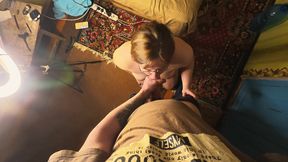 He came all over my face and chest