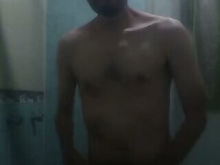 Man Showering