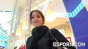 Real Threesome In The Mall Bathroom With Hot Brunette - Silvie Delux And So Hot