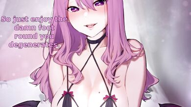 Anime voiced JOI chick challenged to a permabukkake fest part 2