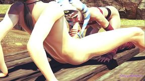 Star Wars Hentai - Ahsoka Blowjob with cum in hr mouth - Japanese asian manga anime porn