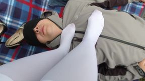 Sexy Mistress School Uniform White Knee Socks - Verified Amateurs