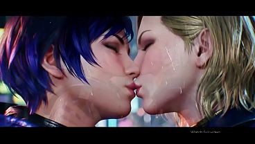 Reina Mishima x Nina Williams Lesbian Kissing (Tekken /AI generated)