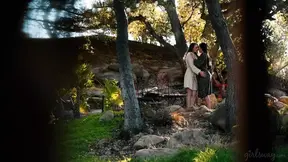 Steamy lesbian scissoring with Jillian, Karlee, and Kylie