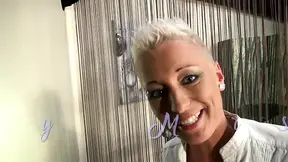 Tattooed blonde gets pleasured in POV