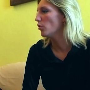 Blonde Spreads for Deep Pussy Fingering