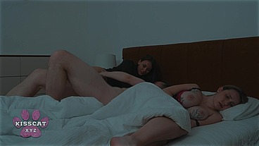 Step Daughter Sumiko Smile Rides Step Dad Secretly Before He Cums Inside Step Mom in Shared Hotel Bed