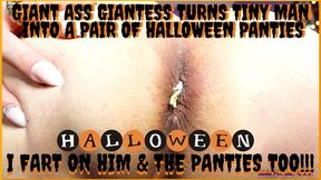 Giant Ass Giantess Turns Tiny Man Into A Pair Of Halloween Panties With Farting 1920x1080 WMV