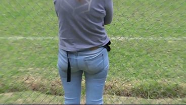 Stepmother's big booty gets covered in stepson's jism