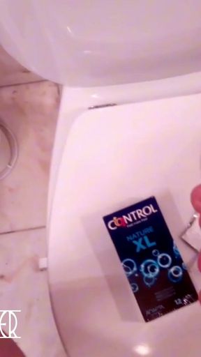 Slow masturbation in an XL condom! Massive thick cum moaning loud!   Clip 1