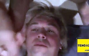 Fucking the twink's mouth and cumming on his face