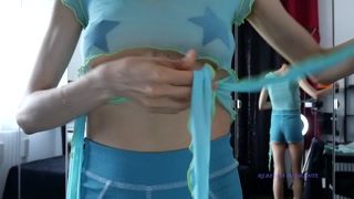 Sheer veiled transparent clothes try on haul - italian goddess worship natural beauty mistress