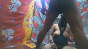 Bhabhi in Black Dress Sucks My Cock and I Fuck Her