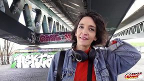 german scout - crazy anal and rimjob casting fuck with french skinny tattoo model lena fire