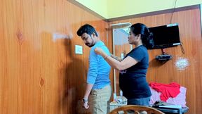 Hot Indian Desi Girls Ladies Tailor Was Measuring the Boy Seeing Shop Empty They Had Sex