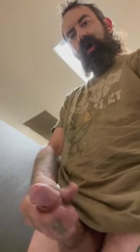 Jacking Off In Home Depot Bathroom: Daddy Needed To Unload And Came All Over The Stall