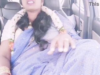 Gorgeous housewife cheating spouse romance with car driver. Telugu filthy talks.