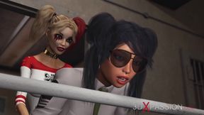 Outstanding Harley Quinn - gagging clip - 3DXPassion