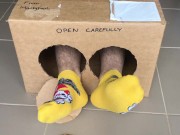 Surprise Delivery Series - Lucky magic cat ankle socks - Big Male Feet to Worship inside - Manlyfoot